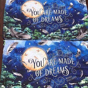 Owlcrate Box Pillow Cases You‎ Are Made of Dreams 2 Maggie Stiefvater - EUC